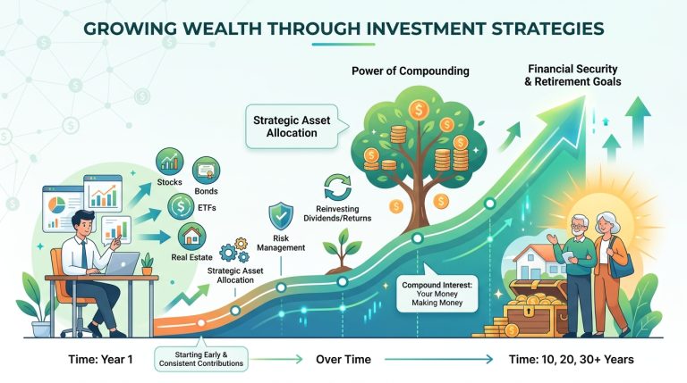 Investment strategies help grow wealth over time