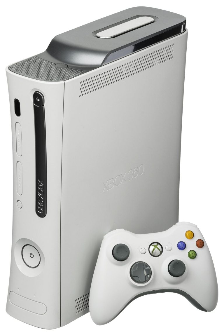 A game controller in use